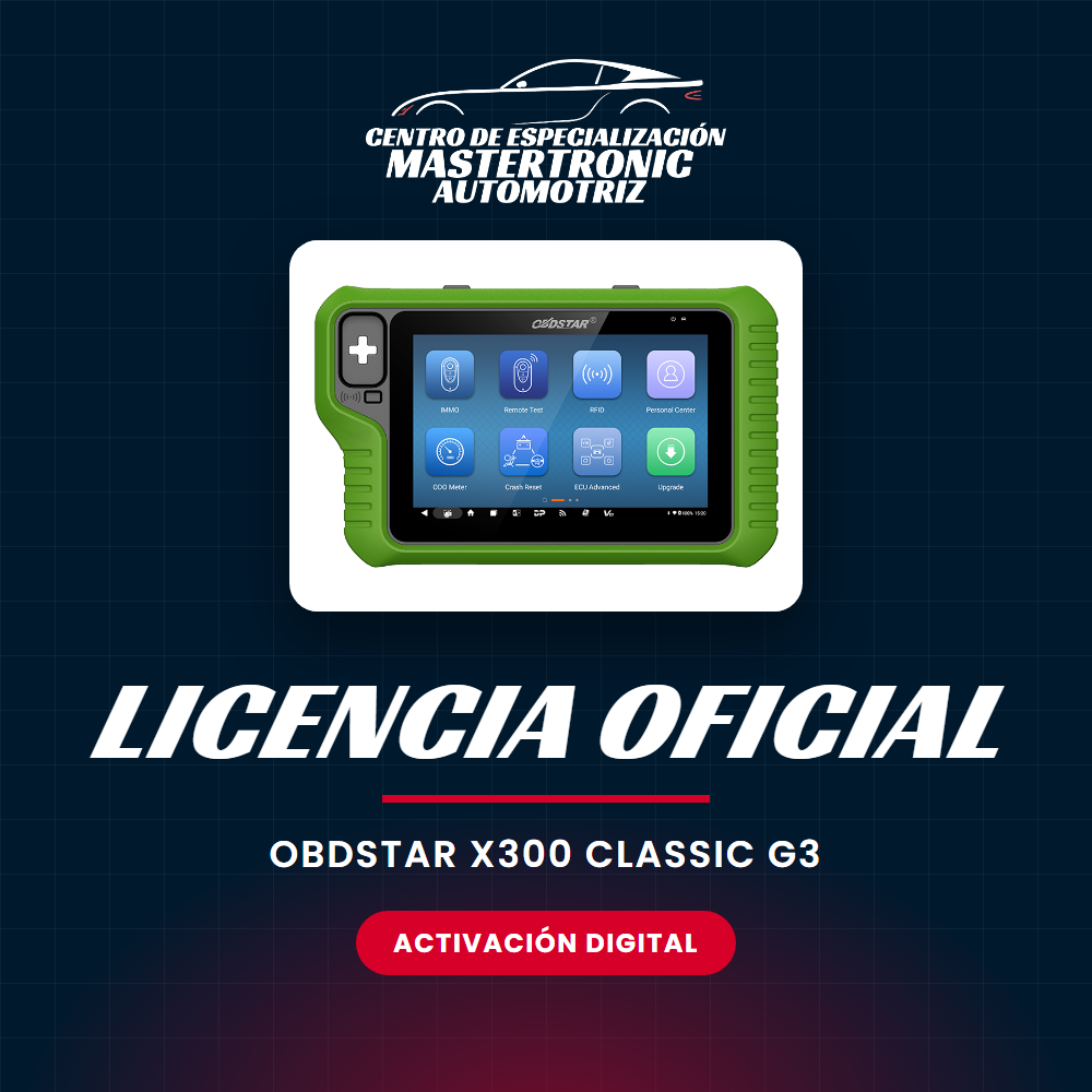 Licencia Crash Reset para OBDSTAR X300 Classic G3